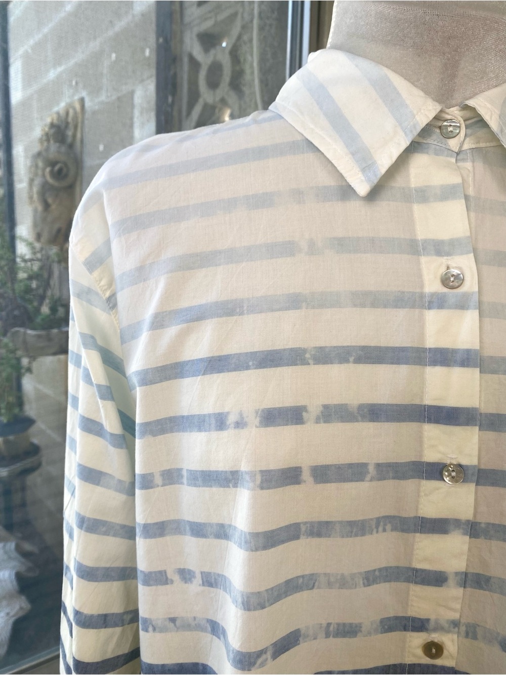 Sundry Striped Cotton Oversized Button Down Shirt, Size M - Picture 4 of 11